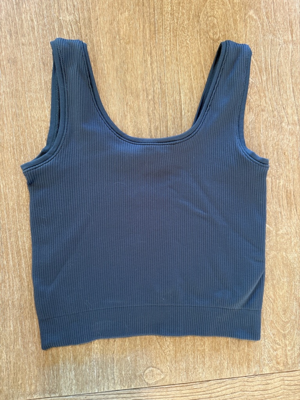 Athleta Girl Rise Above Ribbed Scoop Neck Tank Top - Charcoal 8-10